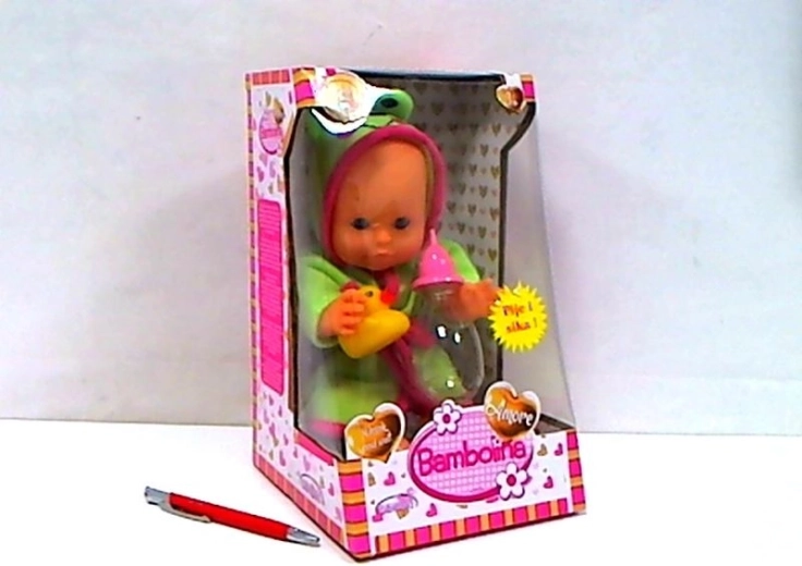SmilyPlay Puppe – pinkelndes Baby mit Ente
