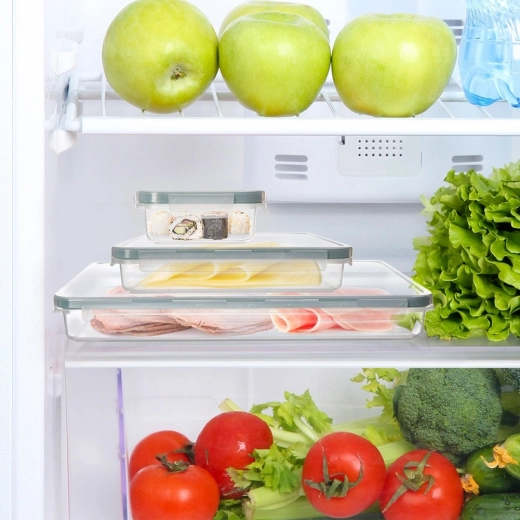 Ideal für den Kühlschrank und zum Stapeln