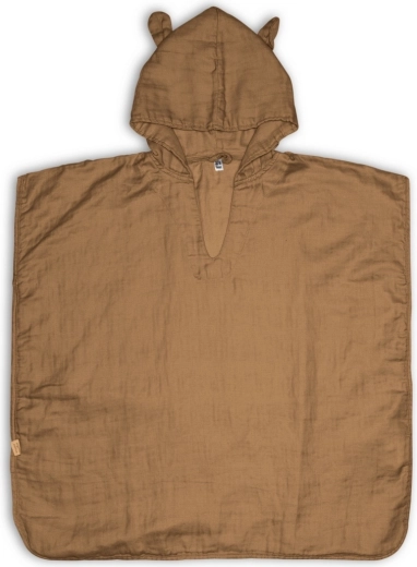 NuuRo Flor Musselin-Poncho Iced Coffee 1–2 Jahre - 1 Stück
