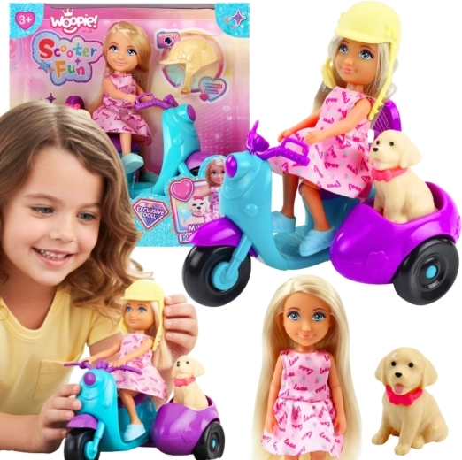Woopie Royal Puppe Ankiki mit Roller und Hündchen