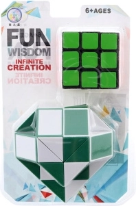 Faltwürfel und herzförmiges Puzzle, Set aus 2 Stück