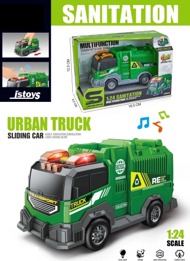 Müllwagen mit Effekten 16 cm