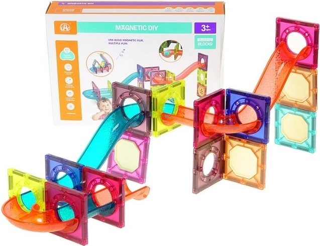 Magnetic DIY Magnetische Baukasten – Kugelbahn 37 Teile