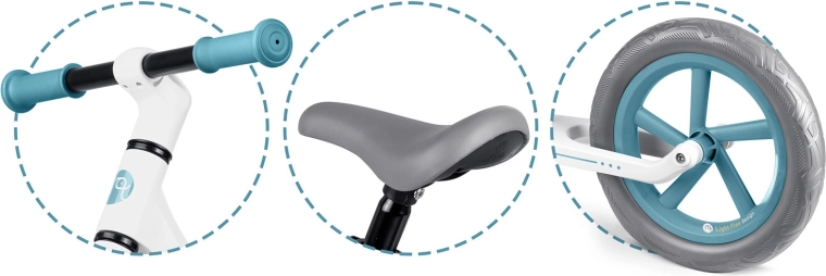 Wächst mit dem Kind: verstellbarer Sattel