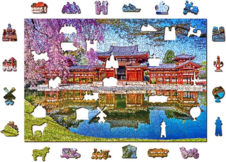Holzpuzzle WOODEN CITY Tempel BYODO‑IN, Kyōto – 505 Teile