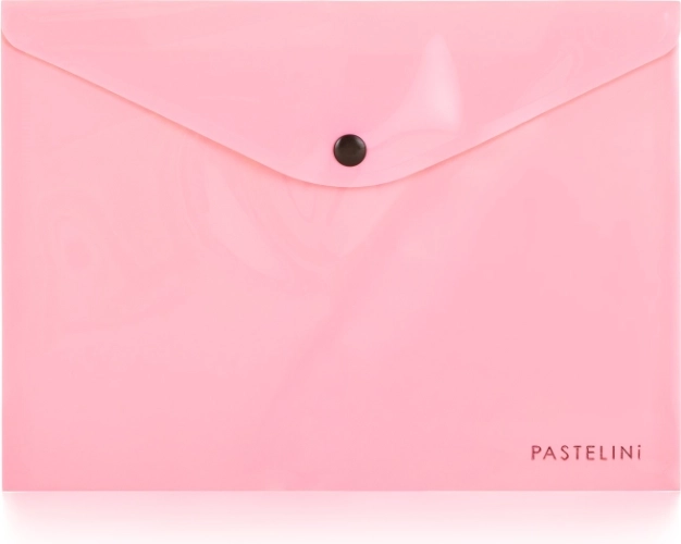 Dokumententasche mit Druckknopf A5 PASTELINI rosa