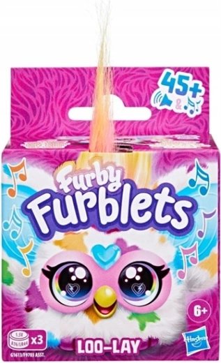 Furby Furblets Loo-Lay interaktives Mini-Plüschtier mit Clip