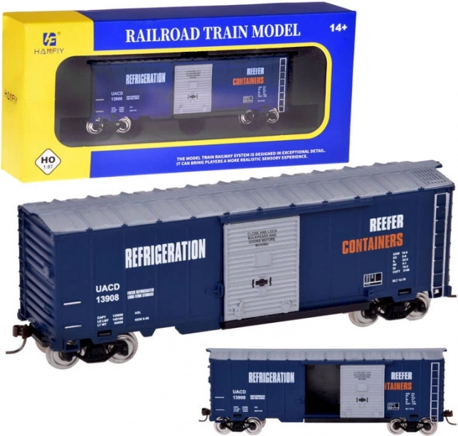 Modell-Kühlgüterwagen H0 1:87 mit Kasten und Schiebetüren