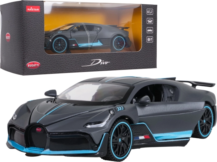 Metallmodell Bugatti Divo im Maßstab 1:32, grau RASTAR