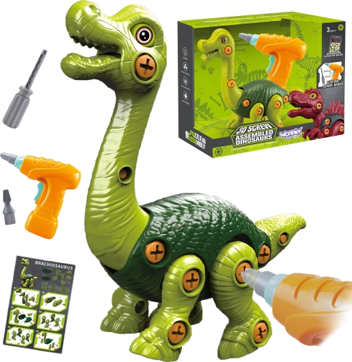 Woopie Schraub-Bausatz Brachiosaurus mit Bohrschrauber