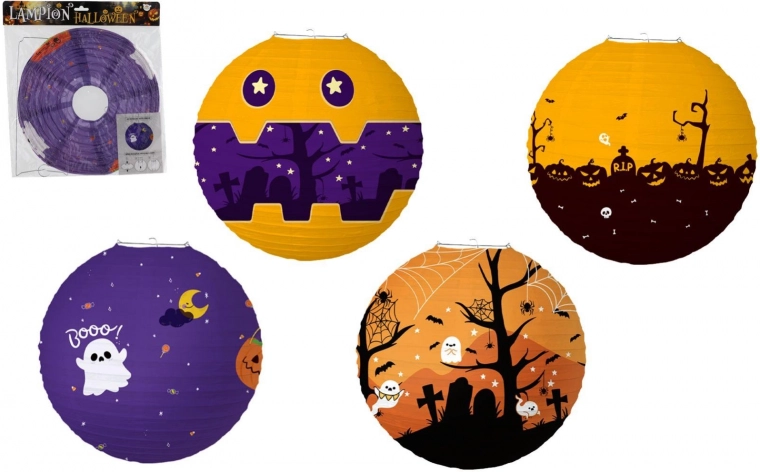 Halloween Papierlampion Kugel 30 cm