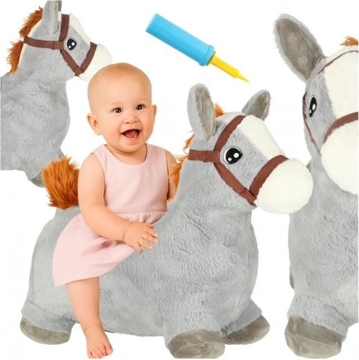Gummispringendes Pferdchen für Kinder mit Pumpe