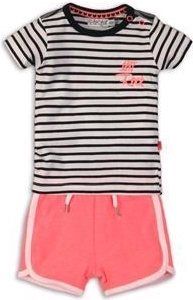 Dirkje Kinder-2-teiliges Set Joyful Lets Rock weiß-schwarz-rosa