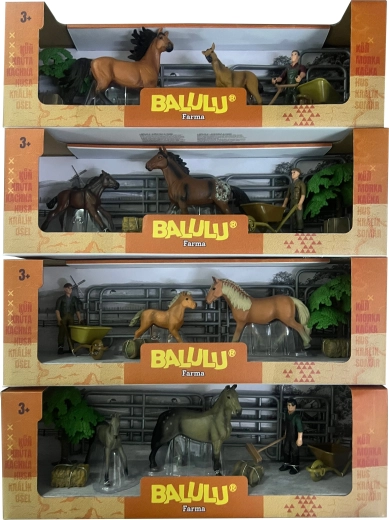 Großes Balulu-Spielset mit Pferdekoppel, Baum und Zubehör - 1 Stück