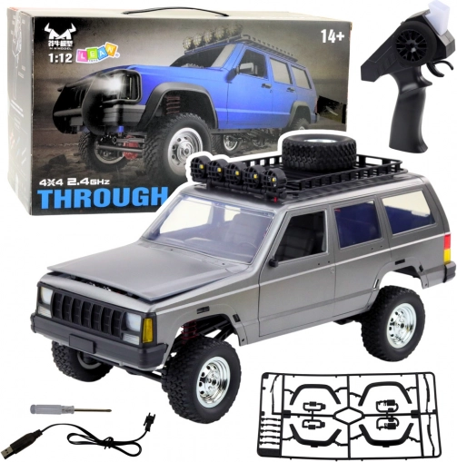 Unterhaltsames RC-Geländewagen 4x4 Silber 1:12