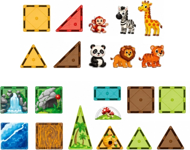 Dschungel und Zoo voller Tiere