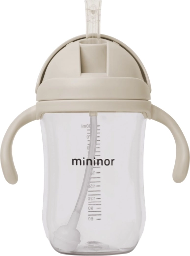 Mininor Tritan-Flasche mit Strohhalm 330 ml Cloudy Morning