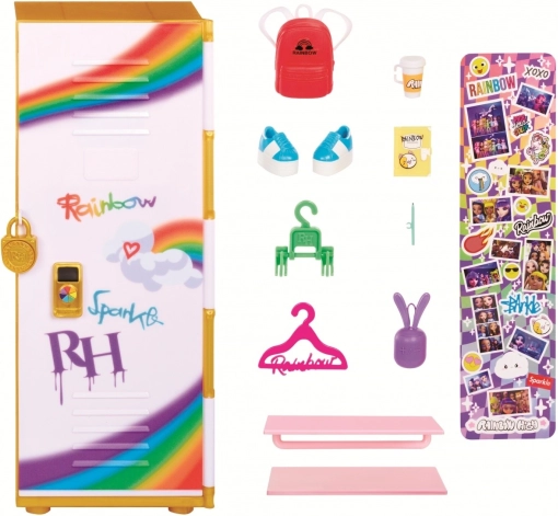 Schulschließfach RAINBOW HIGH Style Locker mit Zubehör