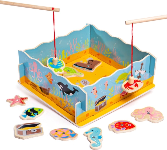 Magnetisches Holz-Angelspiel BIGJIGS TOYS
