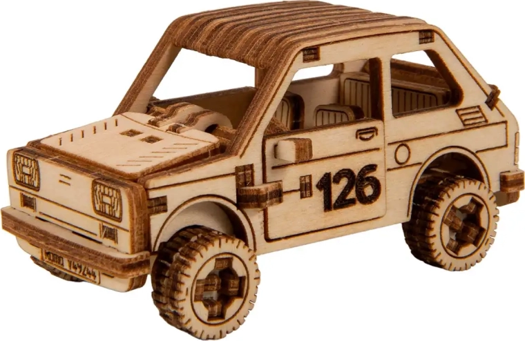 Holz-3D-Puzzle – Rallyeauto Modell 3