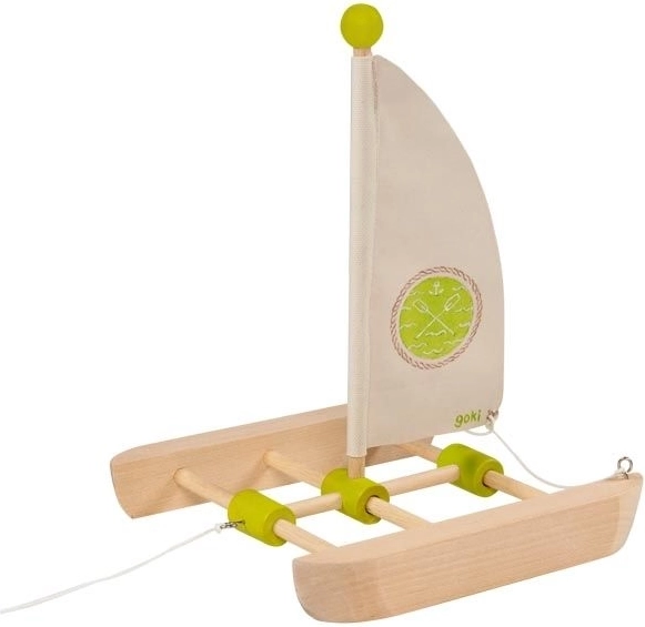 Holzkatamaran zum Zusammenbauen