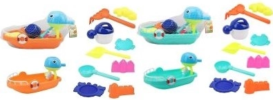 Sandspielzeug-Set mit Boot 10 tlg.