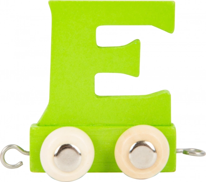 Holzwagen mit Buchstabe E – small foot bunte Alphabet-Reihe