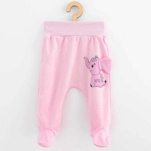 Baby-Baumwoll-Schlupfhose NEW BABY Happy Elephant rosa