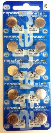 Renata 390 Uhrenbatterie 1,55 V, 60 mAh, Packung 10 St.