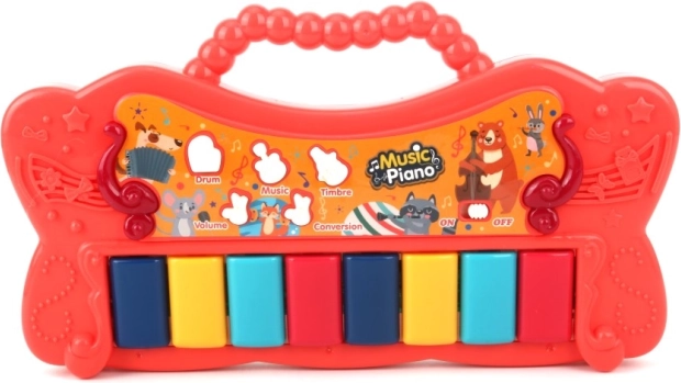 Buntes Kinderklavier mit Lichteffekten