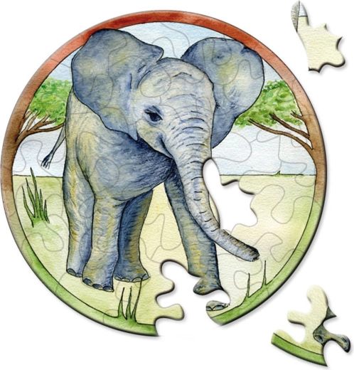 Curiosi Rundpuzzle Picoli Elefant 33 Teile