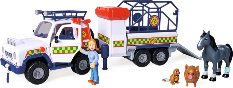 Komplettes Set mit Figuren und Tieren