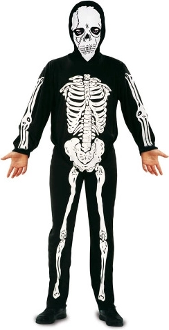 Kinderkostüm Skelett für Halloween