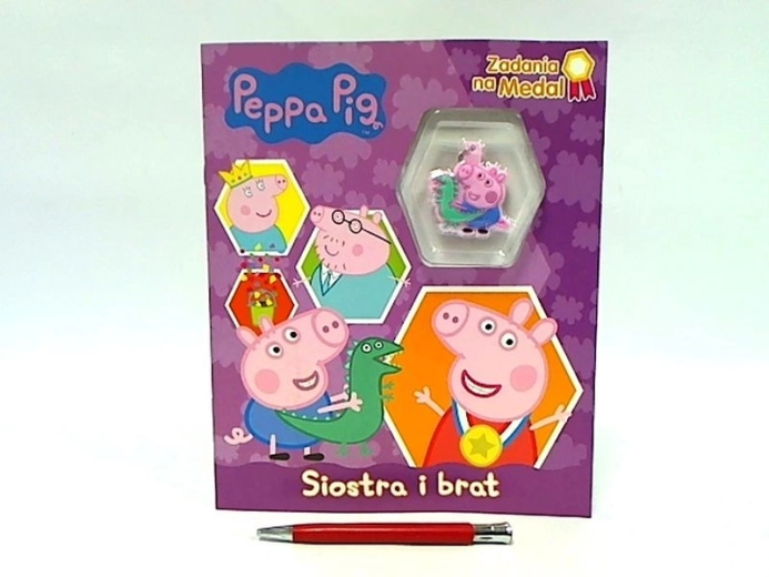 Aufgaben und Ausmalbilder Peppa Pig: Schwesterchen