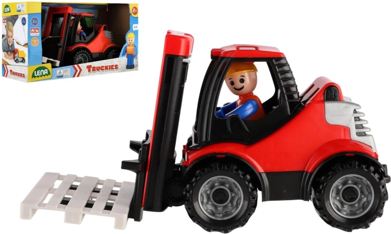 LENA Truckies baby Gabelstapler mit Palette und Figur