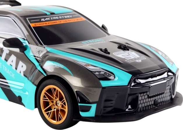 Großes RC-Sportauto 1:10 türkis-schwarz