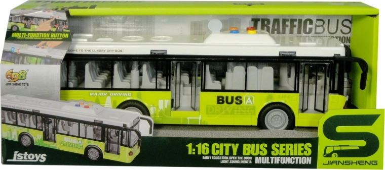 Stadtbus mit Licht und Sound – grün