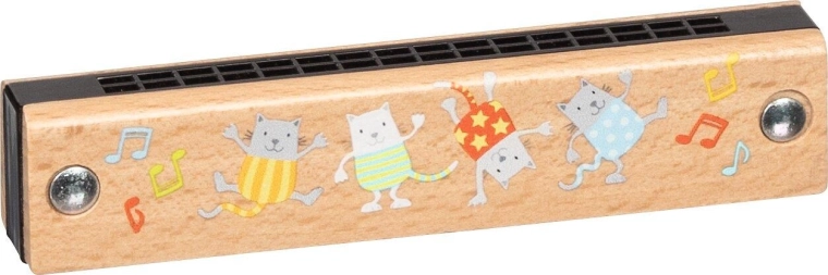 Kinder-Mundharmonika mit Katzenmotiv – 1 Stück