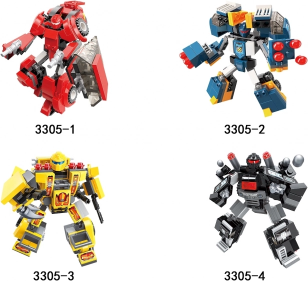 Qman Baukasten Blast Ranger Set 4 Roboter