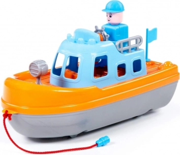 Polizeiboot mit Männchen