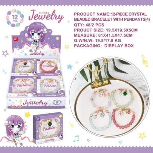 Perlenarmband mit Blumenmotiv