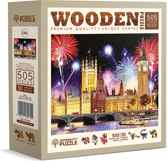 Holzpuzzle Nächtliches London 505 Teile – WOODEN CITY