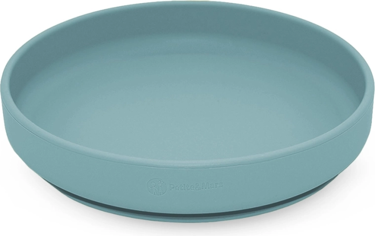 Petite&Mars Silikonteller mit Saugnapf Take&Match frosted sky 6m+