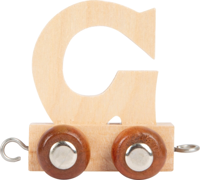 Holz-Waggon mit dem Buchstaben G für die Holzeisenbahn SMALL FOOT