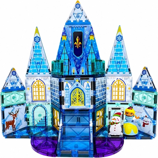 Märchenhaftes Eisschloss aus transparenten Teilen