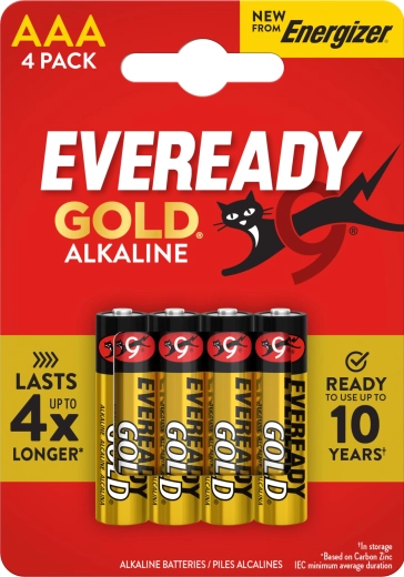 Batterien AAA ENERGIZER Eveready Gold, 4 Stk.