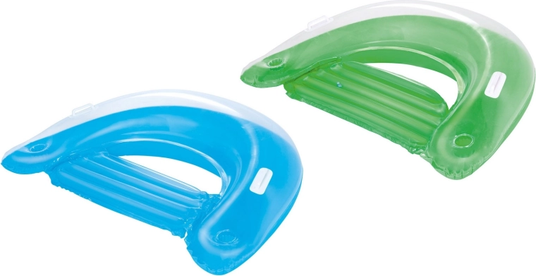 Aufblasbarer Wassersessel mit Griffen und Getränkehaltern 152 × 99 cm Bestway grün/blau