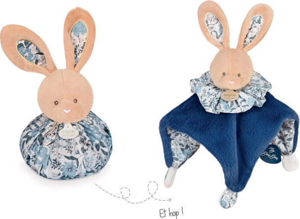 Kuscheltuch Häschen 3-in-1 blau