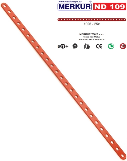 Merkur Ersatzteil ND109 – Metallstreifen mit 25 Löchern (25 Stk.)