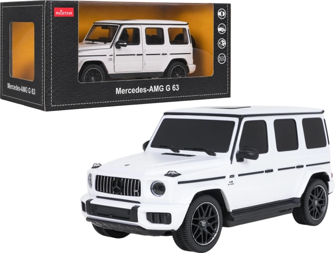 Metallmodell Mercedes-AMG G 63 im Maßstab 1:24, weiß, RASTAR